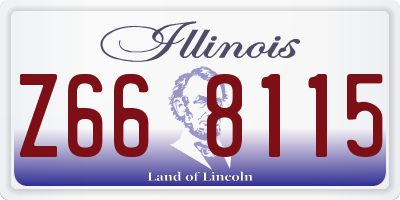 IL license plate Z668115