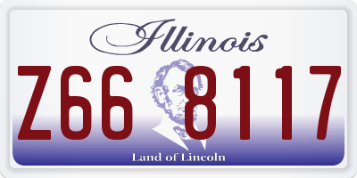 IL license plate Z668117