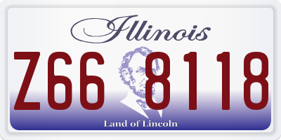 IL license plate Z668118