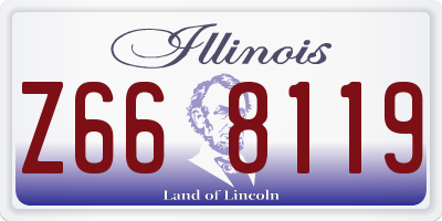 IL license plate Z668119