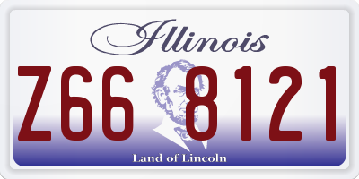 IL license plate Z668121