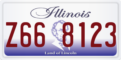 IL license plate Z668123