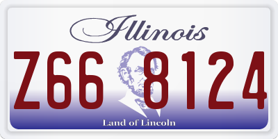 IL license plate Z668124
