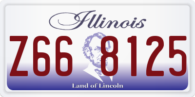 IL license plate Z668125