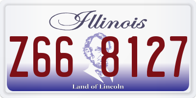 IL license plate Z668127