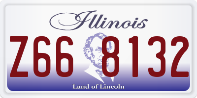 IL license plate Z668132