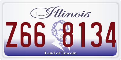 IL license plate Z668134