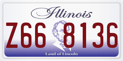 IL license plate Z668136