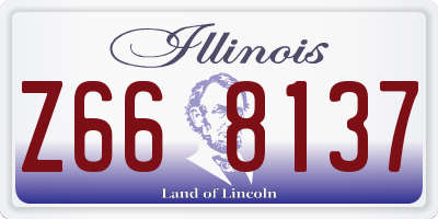 IL license plate Z668137