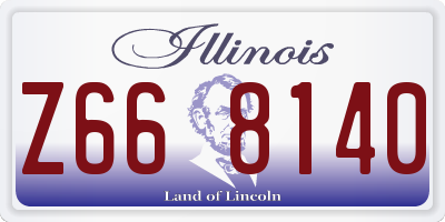 IL license plate Z668140