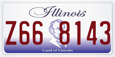 IL license plate Z668143