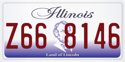 IL license plate Z668146