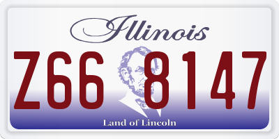 IL license plate Z668147