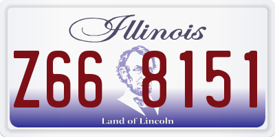 IL license plate Z668151