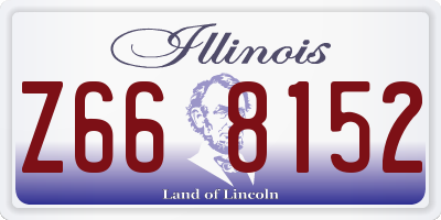 IL license plate Z668152