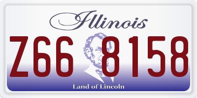 IL license plate Z668158