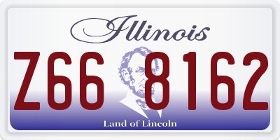 IL license plate Z668162