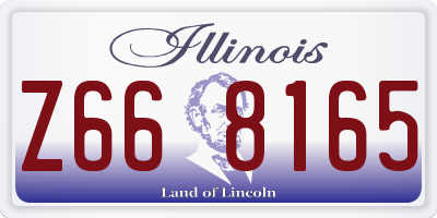 IL license plate Z668165