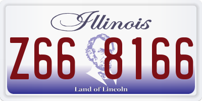 IL license plate Z668166