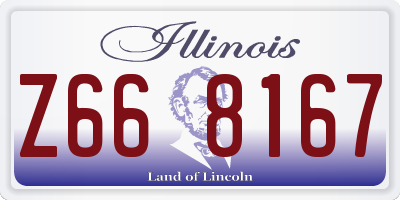 IL license plate Z668167