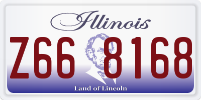 IL license plate Z668168