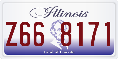 IL license plate Z668171