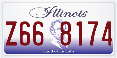IL license plate Z668174