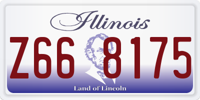 IL license plate Z668175