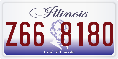 IL license plate Z668180