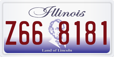IL license plate Z668181