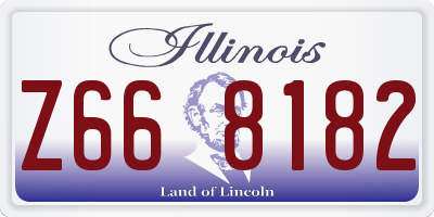 IL license plate Z668182