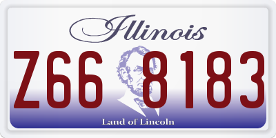 IL license plate Z668183