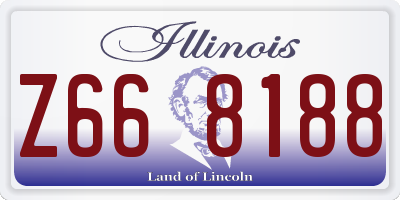 IL license plate Z668188