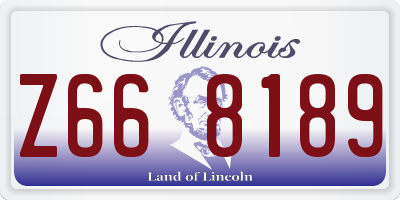 IL license plate Z668189