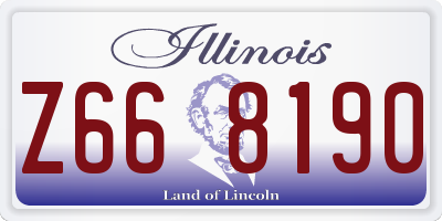IL license plate Z668190