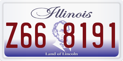 IL license plate Z668191
