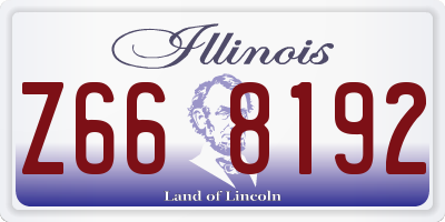 IL license plate Z668192