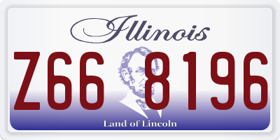 IL license plate Z668196