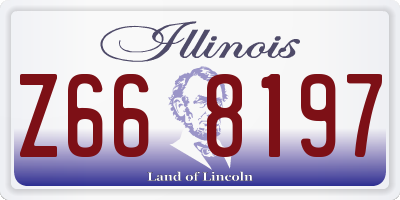 IL license plate Z668197
