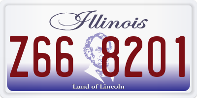 IL license plate Z668201