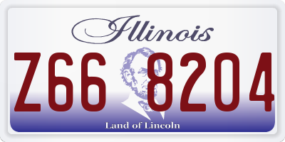 IL license plate Z668204