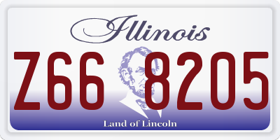 IL license plate Z668205