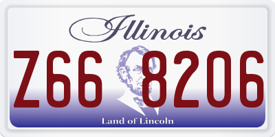 IL license plate Z668206