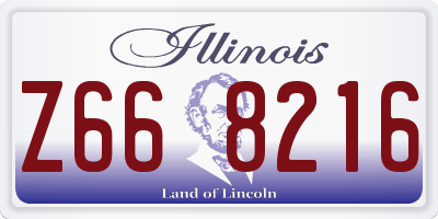 IL license plate Z668216