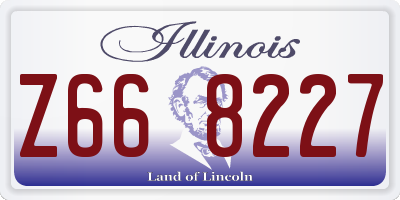 IL license plate Z668227