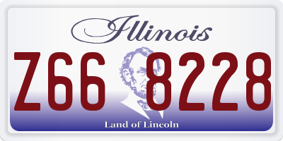 IL license plate Z668228