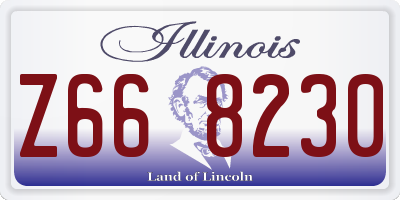 IL license plate Z668230