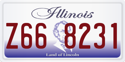 IL license plate Z668231