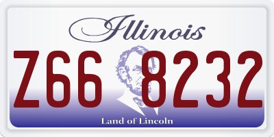 IL license plate Z668232