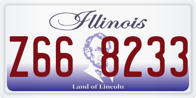 IL license plate Z668233